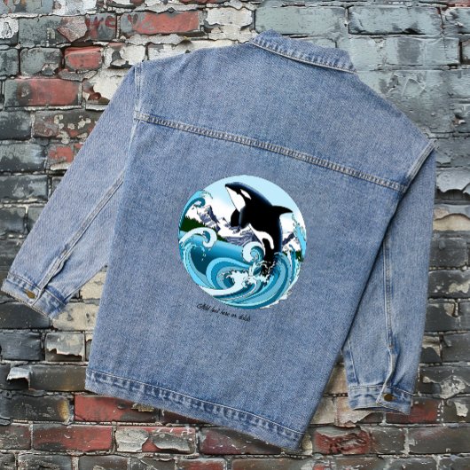 Orka Killer Whale Blue Ocean Denim Jacket