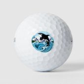 Orka Killer Whale Blue Ocean Golfballen (Voorkant)