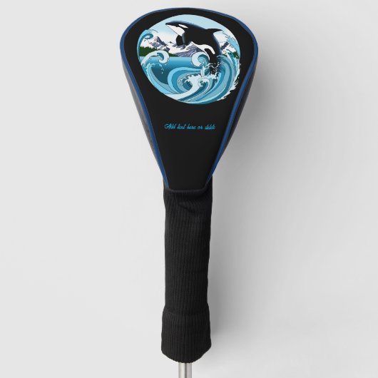 Orka Killer Whale Blue Ocean Golfheadcover (Voorkant)