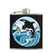 Orka Killer Whale Blue Ocean Heupfles (Voorkant)
