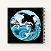 Orka Killer Whale Blue Ocean Notitieboek (Achterkant)