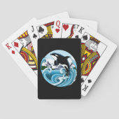 Orka Killer Whale Blue Ocean Pokerkaarten (Achterkant)