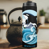 Orka Killer Whale Blue Ocean Thermosbeker