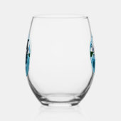 Orka Killer Whale Blue Ocean Wijnglas Zonder Voet (Links)