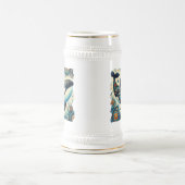 Orka Killer Whale Floral Whimsical Nautical Beach Bierpul (Center)