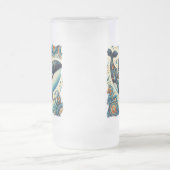 Orka Killer Whale Floral Whimsical Nautical Beach Matglas Bierpul (Center)