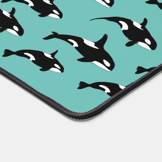 Orka Killer Whale gepersonaliseerd Bureaumat (Hoek)