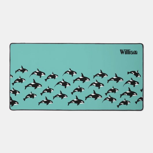 Orka Killer Whale gepersonaliseerd Bureaumat (Voorkant)