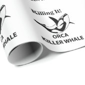 Orka Killer Whale Killing It Funny Cadeaupapier (Rol Hoek)
