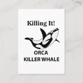 Orka Killer Whale Killing It Funny Visitekaartje (Voorkant)