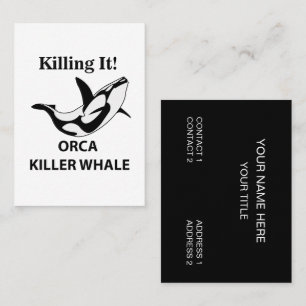 Orka Killer Whale Killing It Funny Visitekaartje