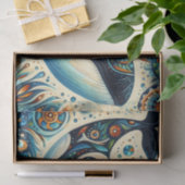 Orka Killer Whale Whimsical Nautische Decoupage Tissuepapier (Geschenk)