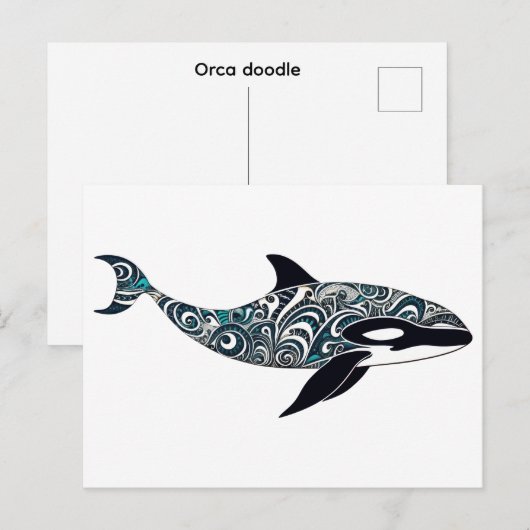 Orka krabbel Klein Briefkaart (Voorkant / Achterkant)