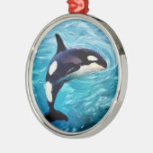 Orka Kunst Metalen Ornament (Links)