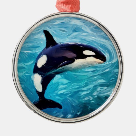 Orka Kunst Metalen Ornament (Voorkant)