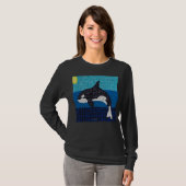 Orka (levendig) - Dames Lange Mouwen T-shirt (Voorkant volledig)