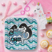 ORKA LOKA / ORCA LOCA BY MASANSER pixelat Papieren Bordje (Feest)