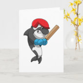 Orka met cricketbat kaart (Gele Bloem)