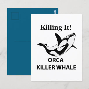 Orka Moordwalvis Doet Het Grappig Briefkaart
