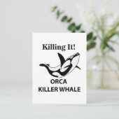 Orka Moordwalvis Doet Het Grappig Briefkaart (Staand voorkant)