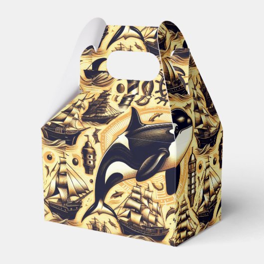 orka nautisch patroon bedankdoosjes (Achterkant)