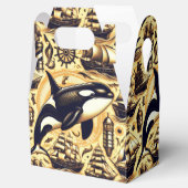  orka nautisch patroon bedankdoosjes (Geopend)