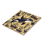 orka nautisch patroon tegeltje (Zijkant)