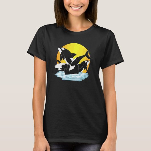 Orka Oceaan Dier  Moordwalvis Swea T-shirt (Voorkant)
