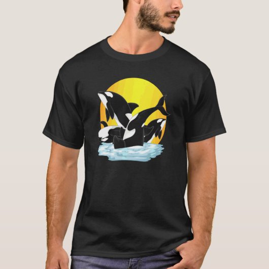 Orka Oceaan Dier Moordwalvis Zweet T-shirt (Voorkant)