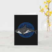 Orka Ontwerp Oceaan Golven Mannen Jongens Kinderen Kaart (Gele Bloem)