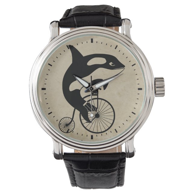 Orka op  Bike Horloge (Voorkant)