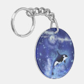 Orka op Volle Maan Sleutelhanger (Voorkant Links)