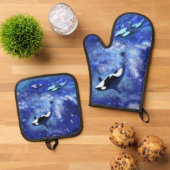 Orka orka's Oven Mitt & Pot Holder Set (Top down)