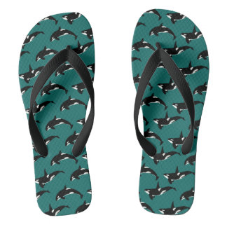 Orka patroon: groen teenslippers