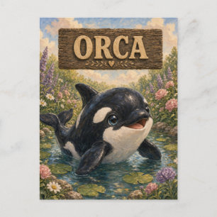 Orka Schattig Baby Verhaalboek Nursery Dier Briefkaart