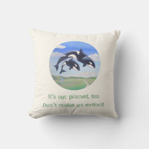 Orka Spirits "Het is ook mijn planeet" Kussen