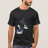 Orka springt uit het water er walvis zwaard walvis t-shirt (Voorkant)
