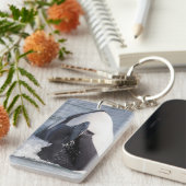 Orka springt uit het water sleutelhanger (Voorkant Rechts)