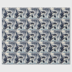 Orka Stormachtige golven Cadeaupapier