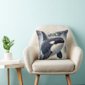 Orka Stormachtige golven, Gepersonaliseerd Kussen (Stoel)