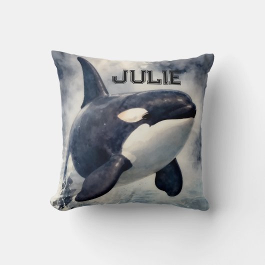 Orka Stormachtige golven, Gepersonaliseerd Kussen (Voorkant)