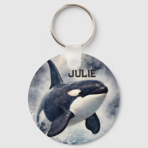 Orka Stormachtige golven, Gepersonaliseerd Sleutelhanger