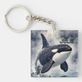 Orka Stormachtige golven, Gepersonaliseerd Sleutelhanger
