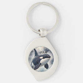 Orka Stormachtige golven, Gepersonaliseerd Sleutelhanger