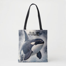 Orka Stormachtige golven, Gepersonaliseerd Tote Bag