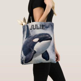 Orka Stormachtige golven, Gepersonaliseerd Tote Bag