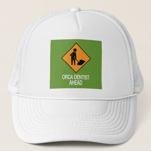 Orka tandarts vooruit trucker pet (Voorkant)