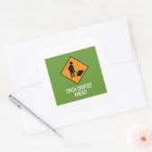 Orka tandarts vooruit vierkante sticker (Envelop)