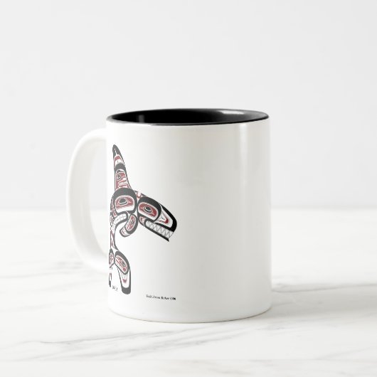 orka tweekleurige koffiemok (Voorkant links)