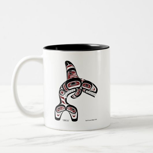 orka tweekleurige koffiemok (Links)